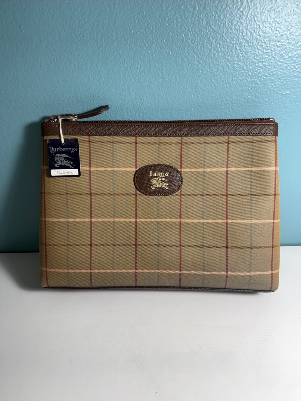 NWT Vintage Burberrys House Check Pouch Clutch
